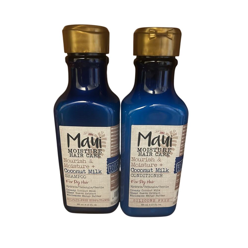 Maui Moisture Coconut Milk Shampoo & Conditioner Set for Dry Hair 13 Fl oz Each